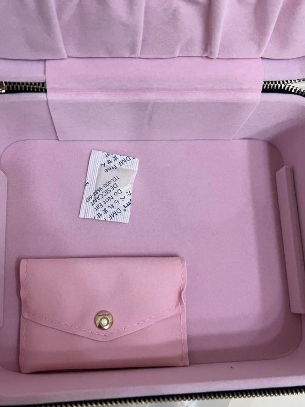 Pandora Light Pink Travel Jewelry Case with Mirror - Picture 3 of 4